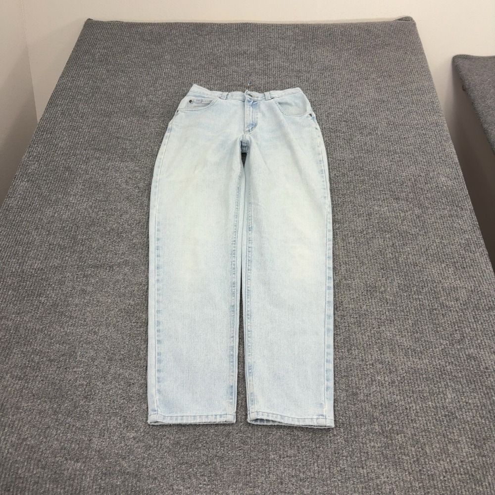 Vintage Lee Jeans Womens 28 Light Wash Denim High Rise Tapered Casual Streetwear